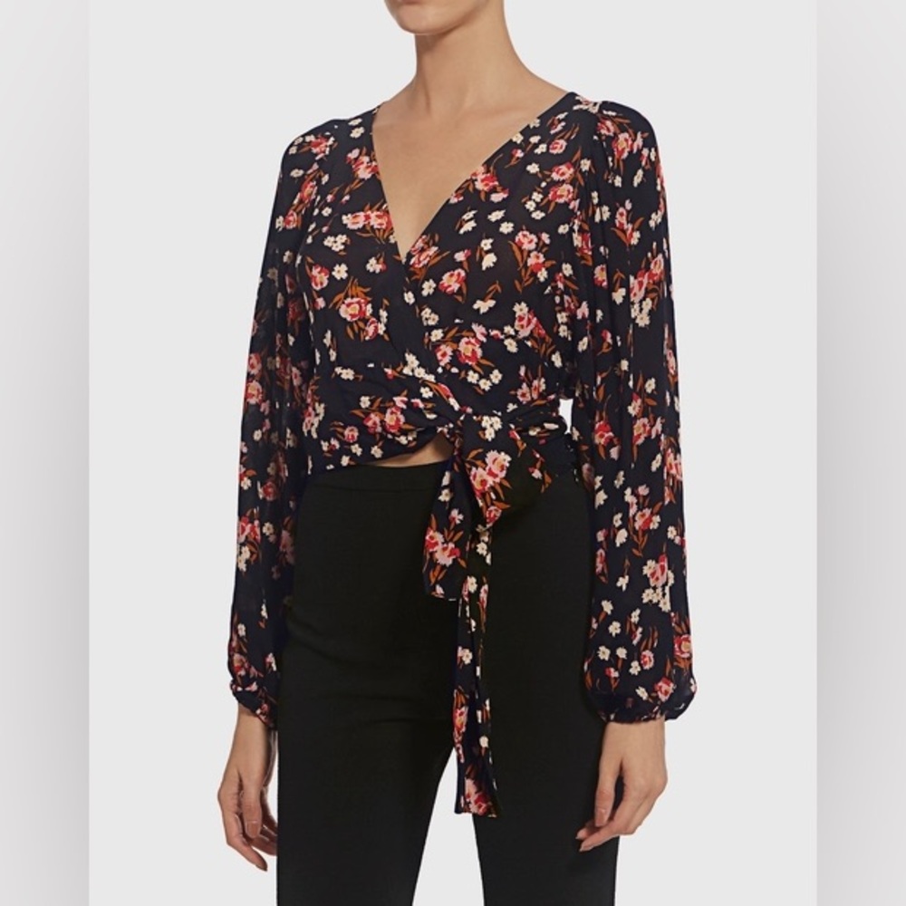 A.L.C. Carla Floral Wrap Top